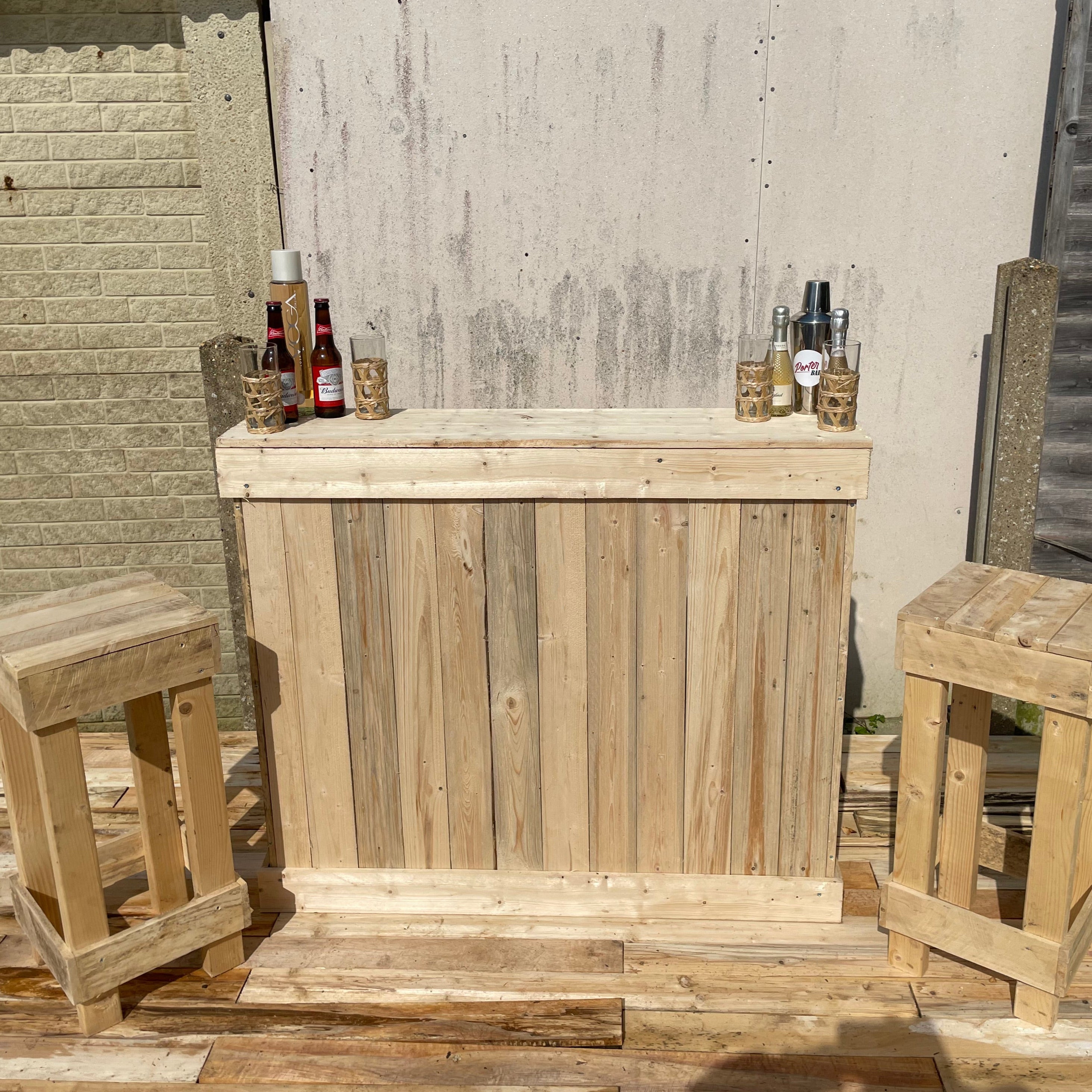 Rustic Wooden Cocktail Bar