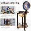 Globe Retro Style Mini Bar Drink Cabinet Mobile Wine Beverage Trolley